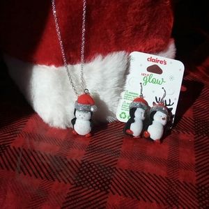 Pigeon ear rings and necklace set